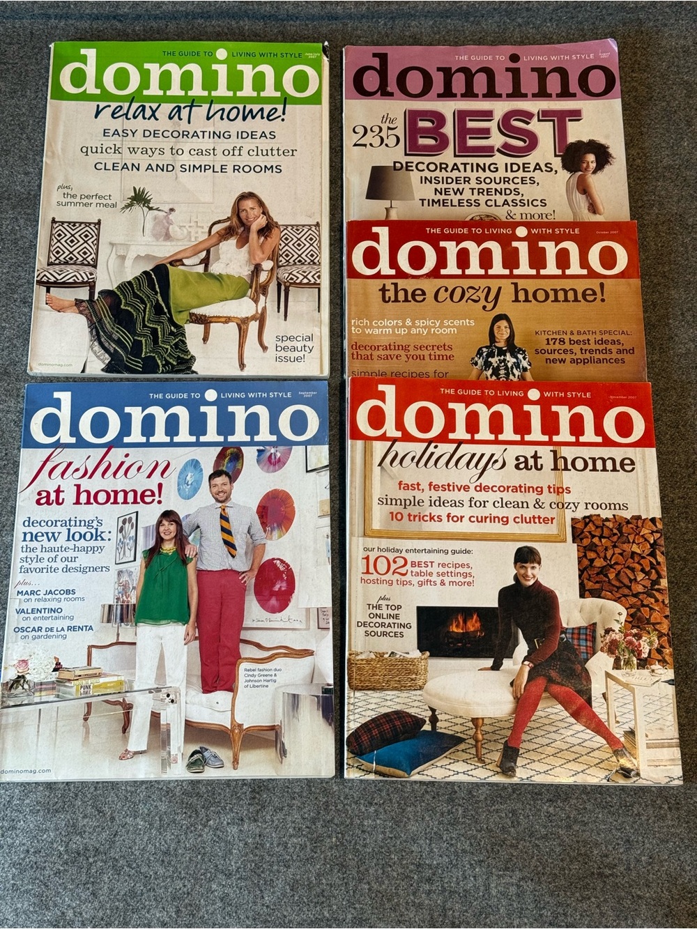 Domino magazine summer / fall 2007 lot of 5